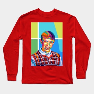 Bad Luck Brian Meme Wpap Pop Art Long Sleeve T-Shirt